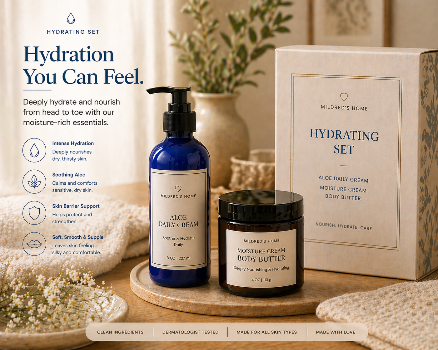 Hydrating Mango & Kokum Butter skincare set