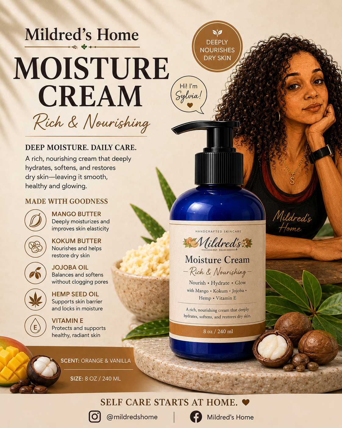 Moisture Cream Orange & Vanilla