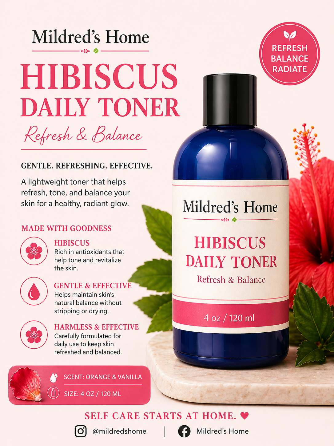 Toner- Hibiscus Daily- Mildreds Home- Toners-clear