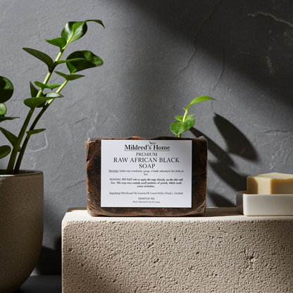 Black Soap Natural Unscented for Gentle Cleansing and Nourishing Skin